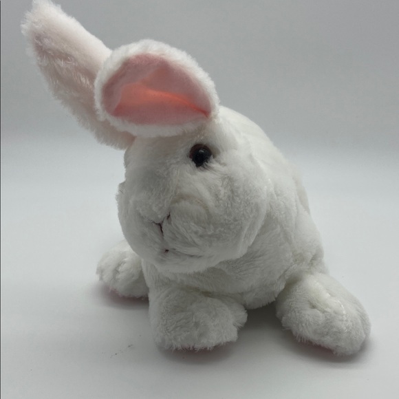 White Realistic Bunny Plush - Picture 2 of 5